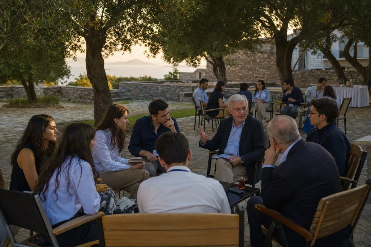 Marmaris Yaz Diplomasi Kampı için temsili açık hava çalışma ortamı